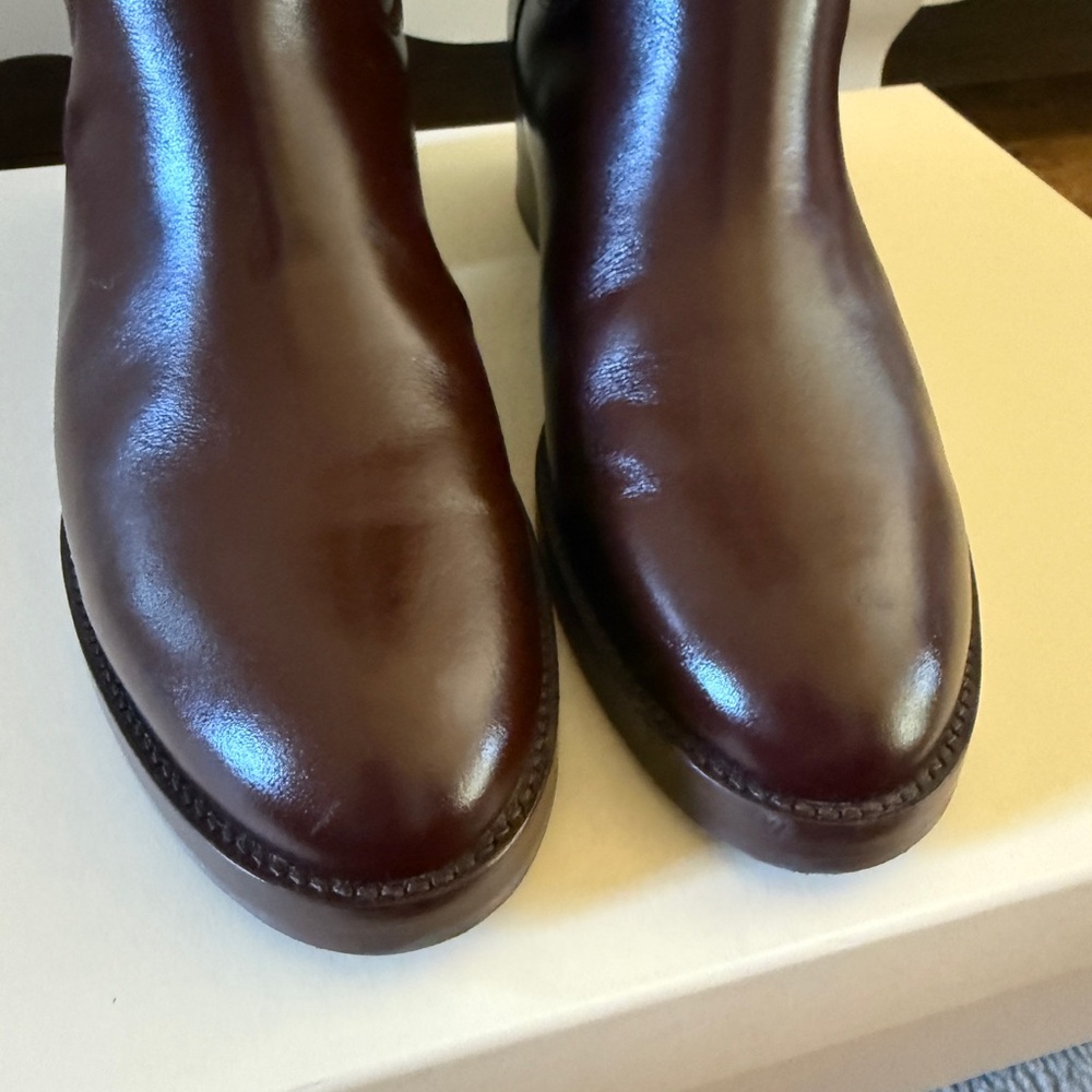 Sezane Bridget Knee Boots Glossy Chocolate - Size 11 - Picture 8 of 10